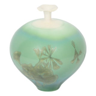Studio Pottery Porcelain Crystalline Vase by Satian Leksrisawat For Sale