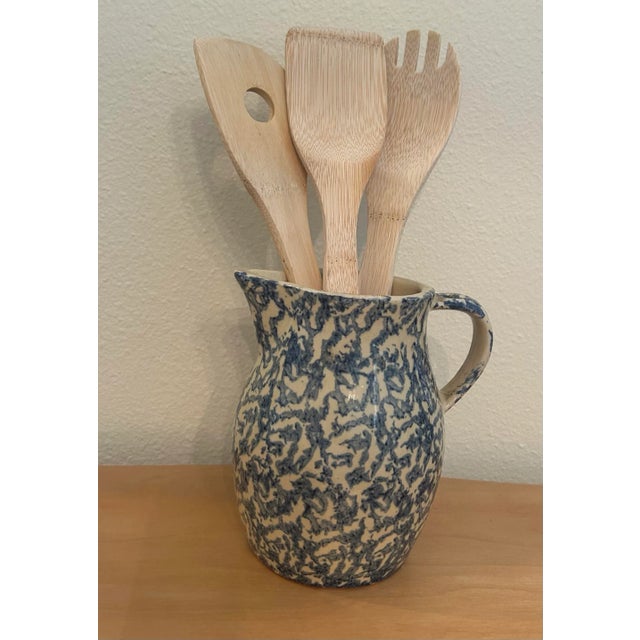 Farmhouse Mid 20th Century Robinson Ramsbottom Sponge Print Pitcher For Sale - Image 3 of 7