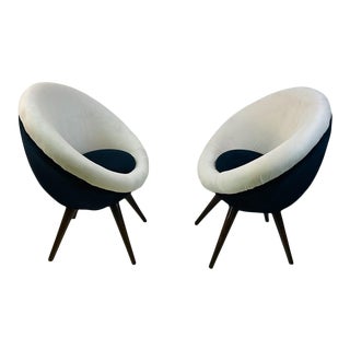 Modern Jean Royere Style Chairs - a Pair For Sale