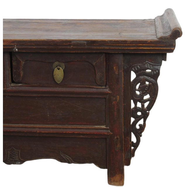 Hard Carved Antique Accent Table For Sale In Greensboro - Image 6 of 9