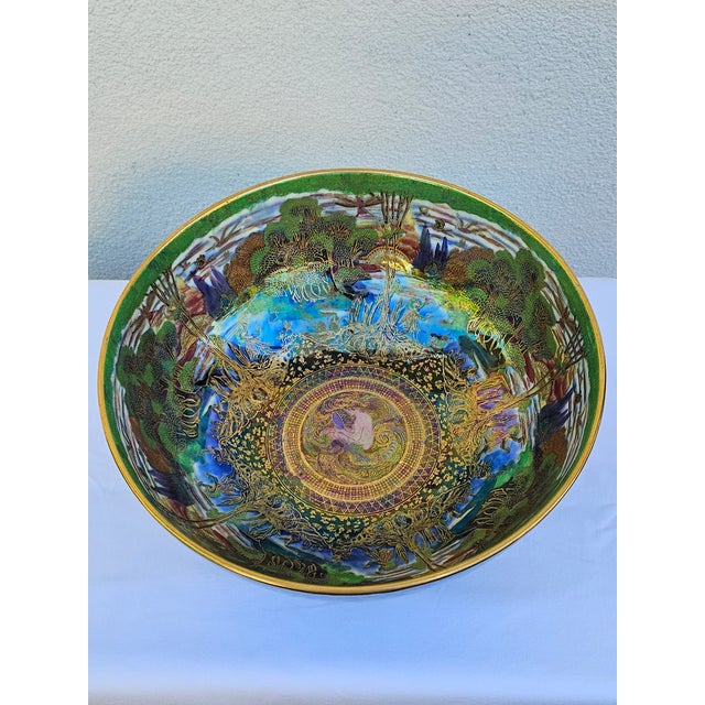 Early 20th Century Antique Wedgwood Fairyland Lustre Bone China Punch Bowl For Sale - Image 5 of 12