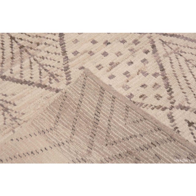 2020s Tribal Moroccan Berber Beni Ourain Design Modern Area Rug For Sale - Image 5 of 7