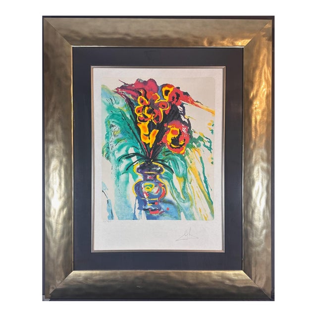Dali Fleurs Surrealistes Gala's Bouquet H/Sig Number Dali Archives Certified Art For Sale