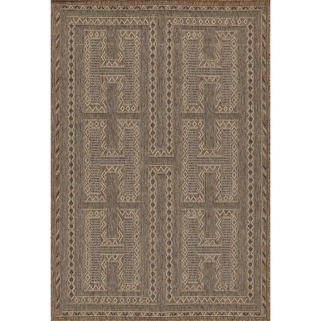 Momeni Contemporary Indoor/Outdoor Hampton Casa Rug in Natural, 8' x 10' For Sale