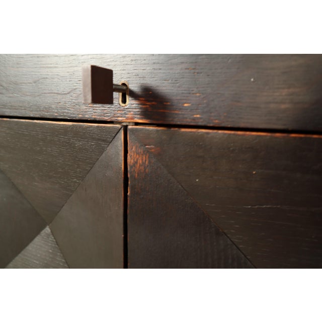 Brutalist Ebonized Sideboard by Jean Batenburg for Mi Belgium, 1960s For Sale - Image 12 of 18