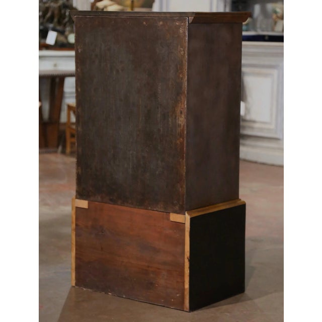 19th Century French Iron Combination Safe on Painted Wood Stand For Sale - Image 11 of 12