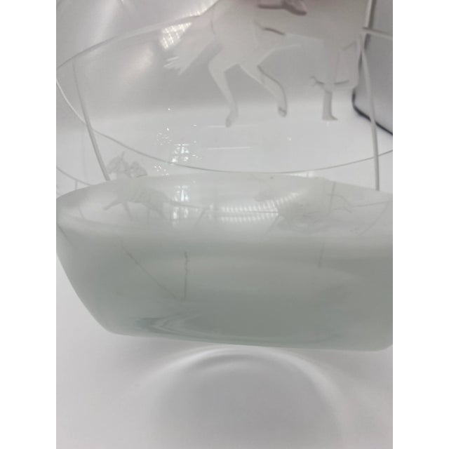 Mouth blown, hand cut, hand polished, crystal "Christina" 10" Polo Bowl. Origin Krosno, Poland