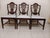 1950s Bassett Style Antique Mahogany Shield Back Dining Room Chairs Set of 4 For Sale In Naples, FL - Image 6 of 7