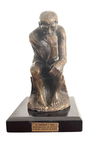 Decorative Bronze Reproduction Sculpture of The Thinker after Auguste Rodin from Hachette