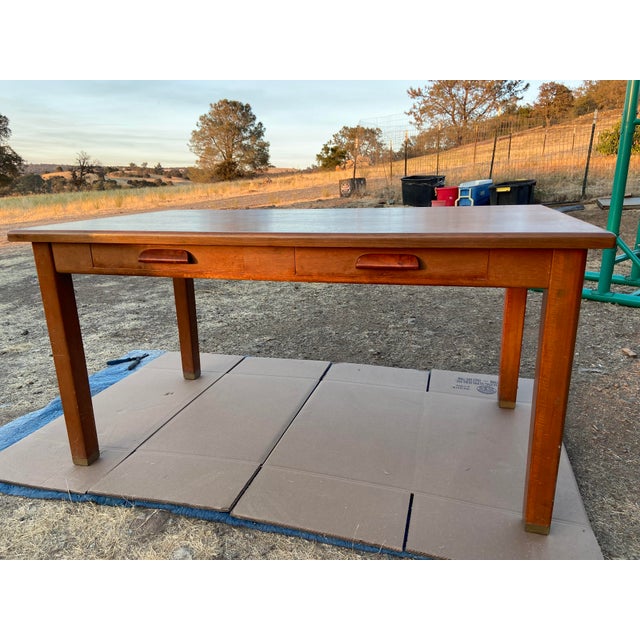 Vintage Mid Century Modern Walnut Library Table by the Jasper Desk Company 1959 For Sale - Image 12 of 17