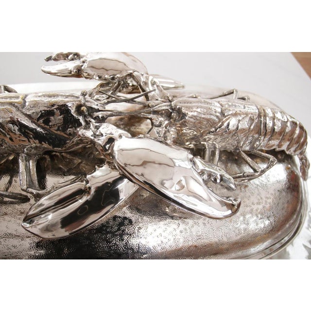 Absolutely magnificent huge silver-plated serving platter made and designed by Franco Lapini the 1970s. This is one of the...