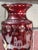 Glass Ruby Red Crystal Vase For Sale - Image 7 of 8