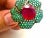 Bochic "Orient" Vintage Ruby & Emerald Flower Ring Set In 18K Gold & Silver For Sale - Image 16 of 18