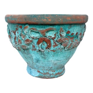 Vintage French Anduze Terra Cotta Planter For Sale