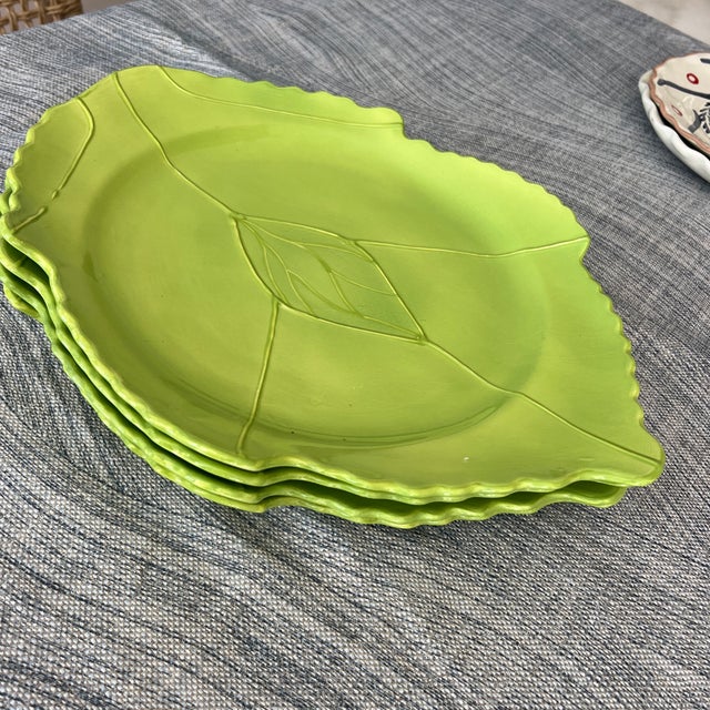 Ceramic South African Mustard Seed and Moonshine Leaf Ceramic Serving Platter For Sale - Image 7 of 7