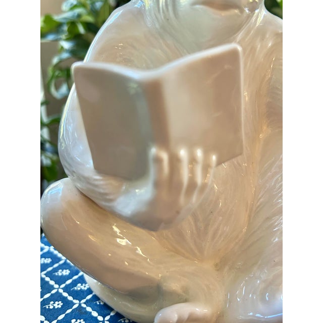 1977 Fitz and Floyd “Monkey Business” Blanc De Chine Bookend or Figurine For Sale - Image 9 of 11