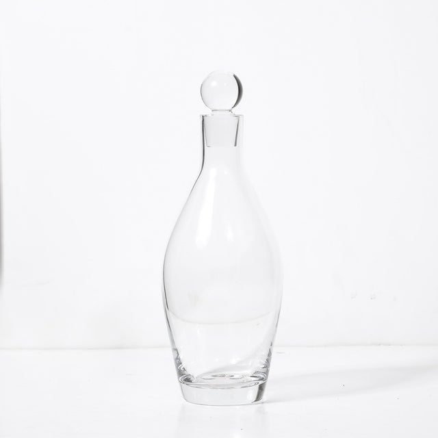 Mid-Century Modernist Villeroy & Boch Crystal Decanter W/ Spherical Stopper For Sale In New York - Image 6 of 9