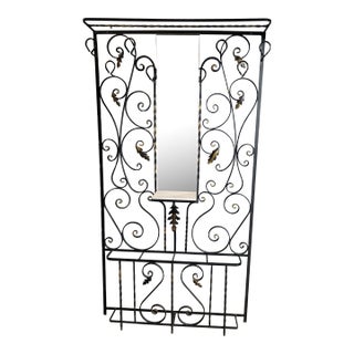 French Art-Deco Wrought Iron Coat Rack For Sale