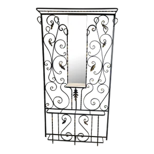 French Art-Deco Wrought Iron Coat Rack
