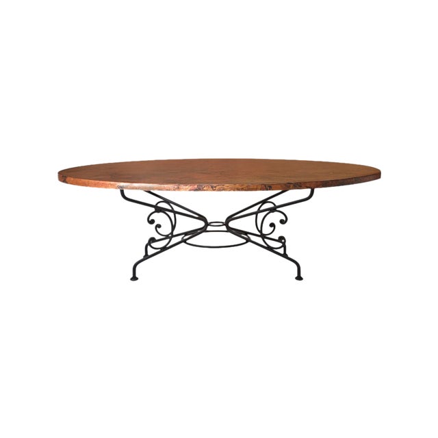 Arhaus Copper and Iron Dining Table | Chairish