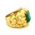 Italian Vintage Etruscan-Style 18K Gold Emerald and Diamond Ring For Sale - Image 3 of 11