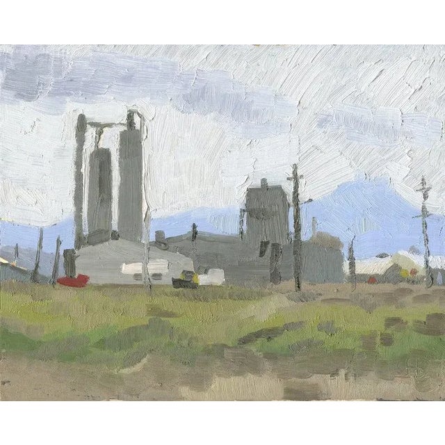 Lumber Mill, White City, Oregon Original Oil Painting Urban Plein Air