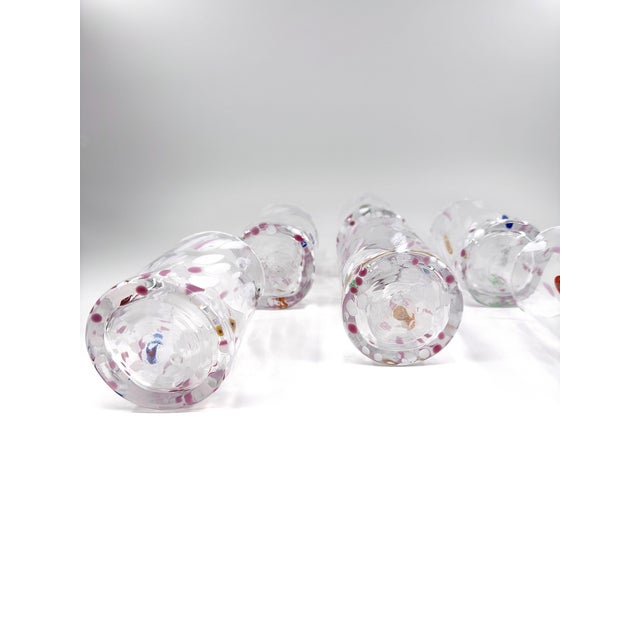 Blush Hand Blown Alessandro Coppola Murano Art Glass Tumblers Handcrafted in Italy - Set of 6 For Sale - Image 8 of 8
