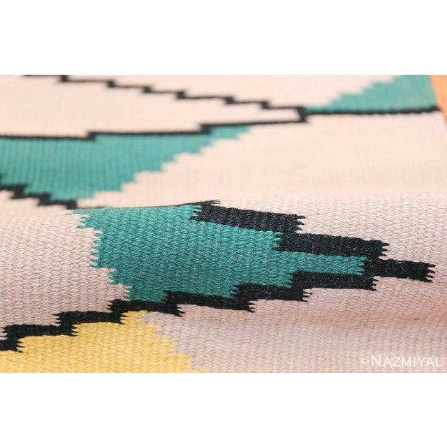 Beautiful Small Size Vintage Kilim French Rug by Artist Antonin Kybal, Country of Origin / Rug Type: Swedish Kilim, Circa...