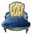 Vintage French Bergere Peacock Chair For Sale