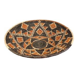 Vintage Tribal African Zulu Hand Weaved Basket For Sale