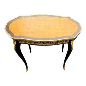 New Parquetry French Style Inlaid Accent Oval Table/Desk,side and Center Table