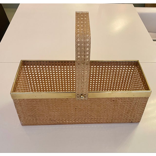 1970s Storage Basket in Viennese Wickerwork in the style of Gabriella Crespi, Italy, 1970s For Sale - Image 5 of 10