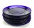 Vintage 6” Deep Cobalt Blue French Glass Serving Plates For Sale In Portland, ME - Image 6 of 8