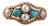 Early 20th Century Antique 18k Gold Pearl and Turquoise Ring For Sale - Image 5 of 11