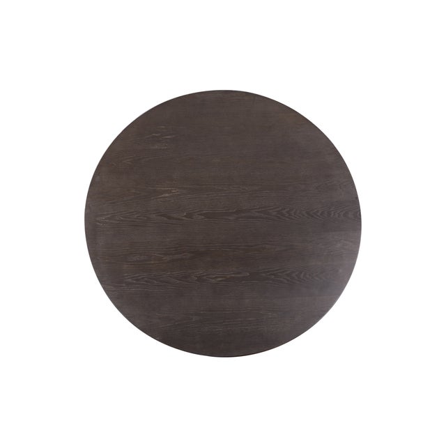 Wood Nolan Black Round Wood Dining Table For Sale - Image 7 of 9