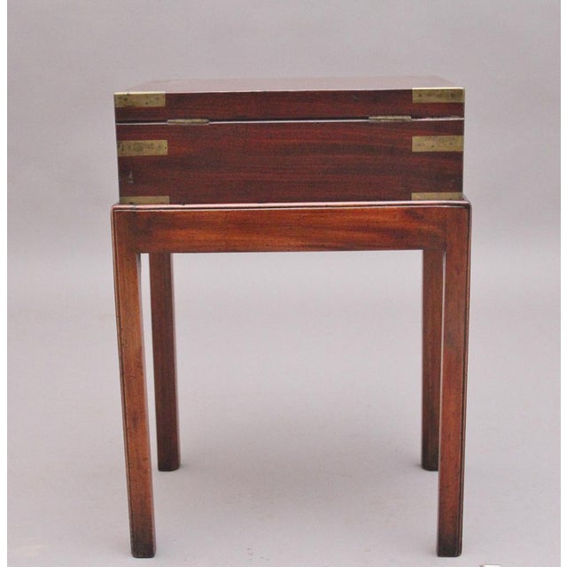 Antique Mahogany Box on Later Stand, 1840s For Sale - Image 13 of 15
