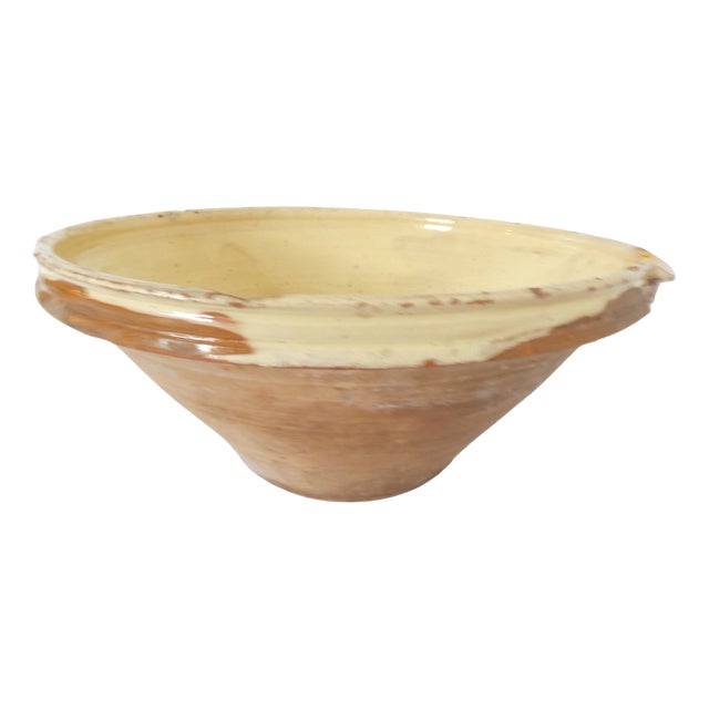 Large Vintage Terracotta Bowl For Sale