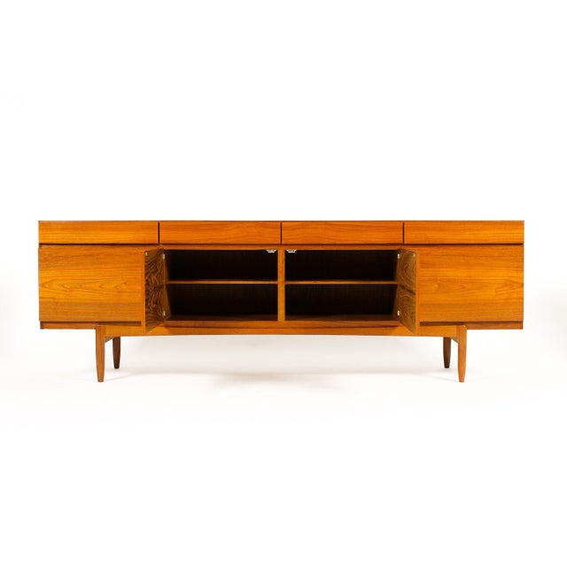 1960s 1960s Danish Modern Mid Century Teak Large Credenza Sideboard — Kofod Larsen Model Fa66 For Sale - Image 5 of 12