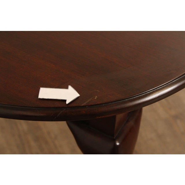Queen Anne Style Oval Cherry Extension Dining Table With Two Leaves For Sale - Image 13 of 17