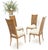 Set 4 Burl Wood Cane Back NEW Upholstery Dining Chairs Mid Century Modern MINT! For Sale - Image 12 of 15