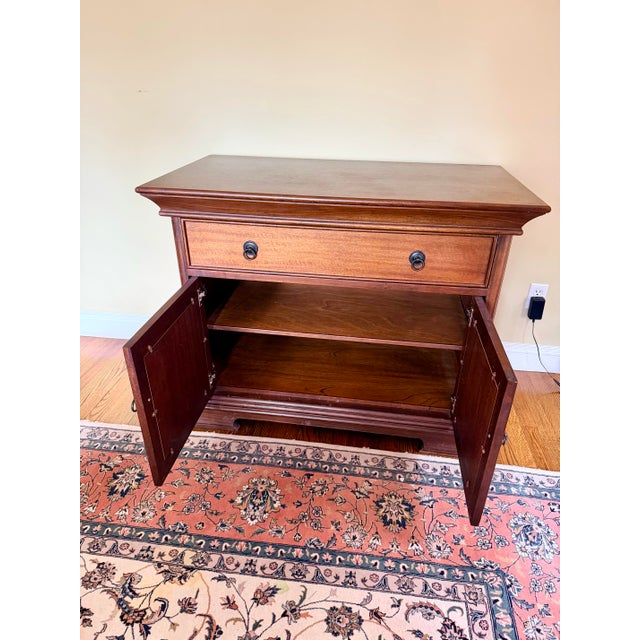Vintage Ethan Allen Medallion Style Cherry Server Cabinet For Sale - Image 15 of 16