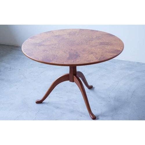 Entry table or game table designed by carl malmsten, model "berga". Produced by his own workshop during the 1940s. Perfect...