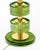 Modern Venetian Glass and Brass Lamps With Green Drum Glass, Murano, Italy For Sale - Image 9 of 9