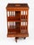 Antique Edwardian Flame Mahogany and Inlaid Revolving Bookcase, 1890s For Sale - Image 3 of 15