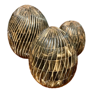 Stunning Wildwood Accents Tessellated Horn Spheres - Set of 3