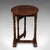 1980s Vintage Folding Oval Occasional Table, English, Gate Leg, Side, Jacobean Revival For Sale - Image 5 of 12