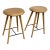 Space Copenhagen for Mater Soaped Oak Wood Counter Stools, Pair For Sale