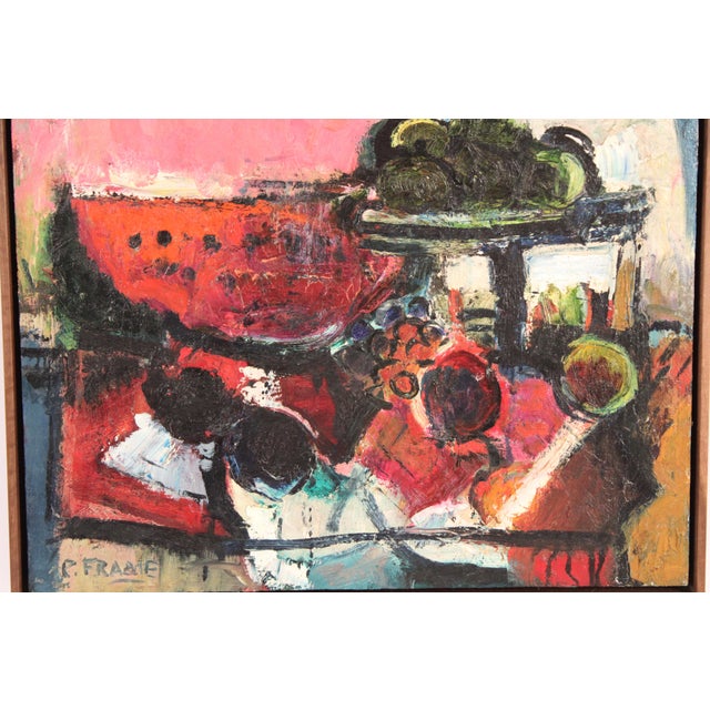 Abstract Still Life Painting by Robert A. Frame (1924-1999) For Sale - Image 4 of 11