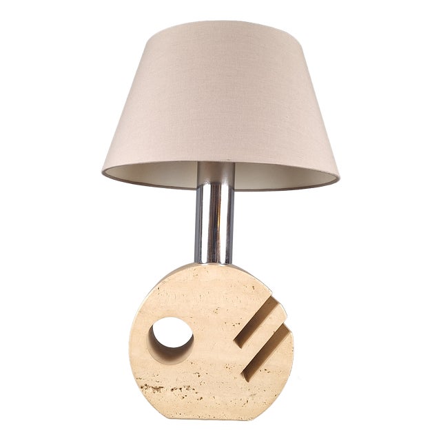 Travertine Table Lamp, Italy, 1970s For Sale