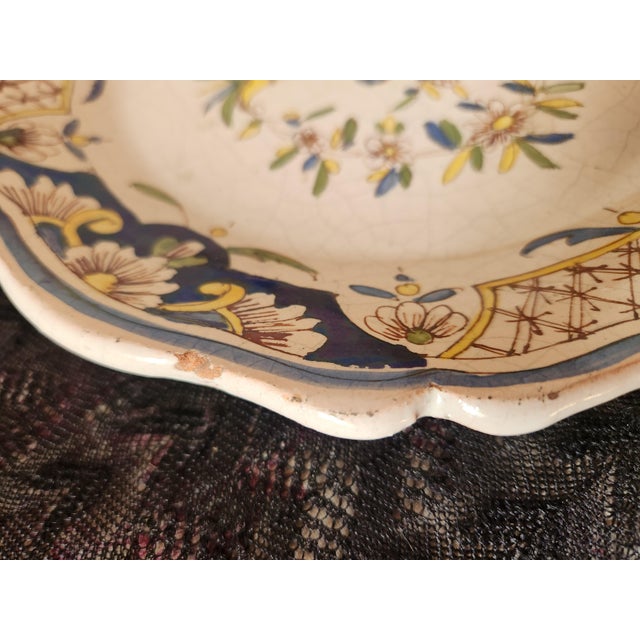 Antique French Rouen Plates, Set of 2 For Sale - Image 12 of 18
